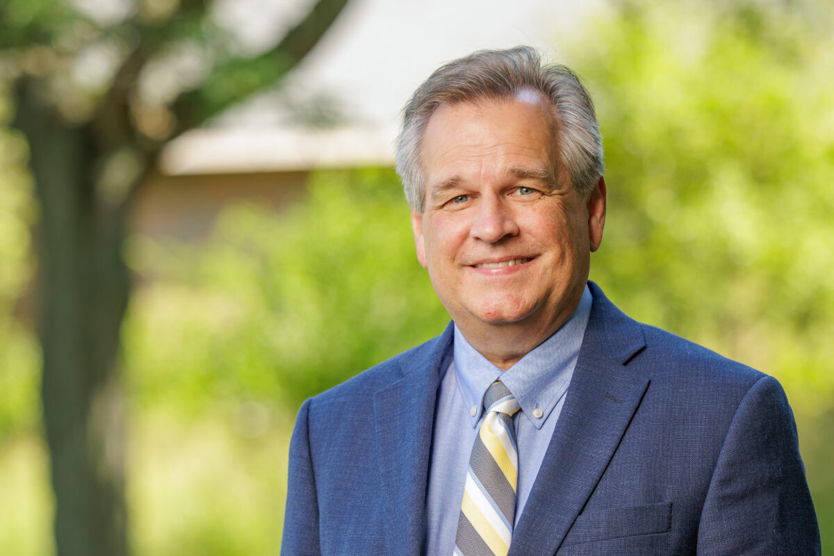 David Boshart, PhD, President of Anabaptist Mennonite Biblical Seminary in Elkhart, Indiana, has been reappointed for a second four-year term beginning July 1, 2023. (Credit: Peter Ringenberg)
