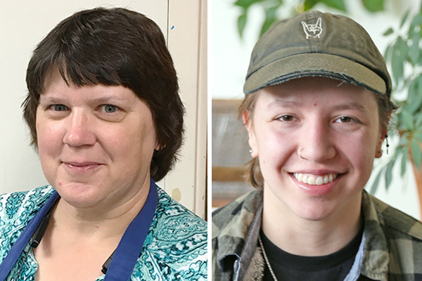 (left) Linda Metzler (Credit: Annette Brill Bergstresser/AMBS); (right) Kaylena Chupp (Credit: Rachel A. Fonseca/AMBS)